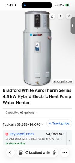65 gallons water heater