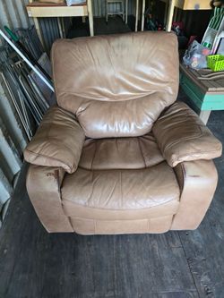 Big man's leather rocker recliner
