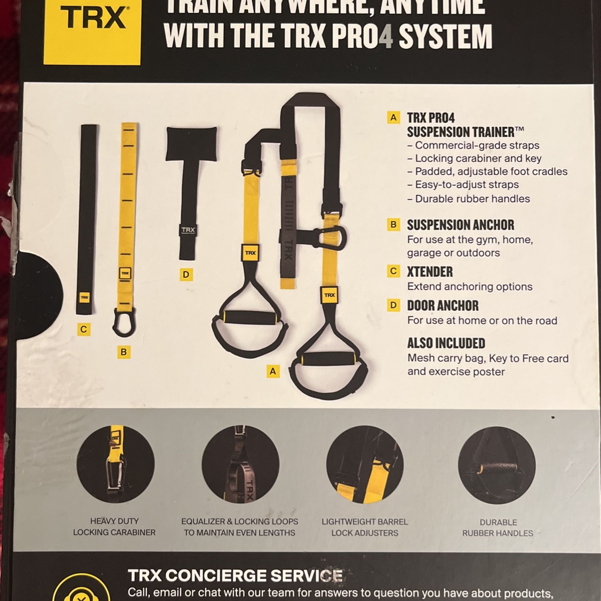 TRX PRO 4 System Suspension Trainer Home Gym Workout Equipment Resistance  Straps