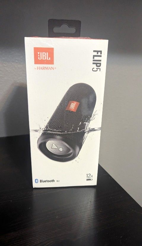 Brand New On Sale!!! JBL FLIP5 Black!, Waterproof Portable Bluetooth Speaker, Sand $40