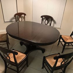 Pottery Barn Kitchen Table w/ Glass Top
