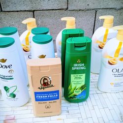 Olay, Dove, Squatch, And Irish Spring Body Wash
