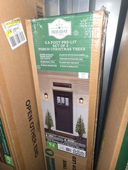 Brand New Set Of 2 3.5 ft Led Porch Christmas Trees."CHECK OUT MY PAGE FOR MORE DEALS "