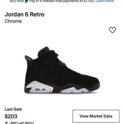 Jordan 6 Chrome