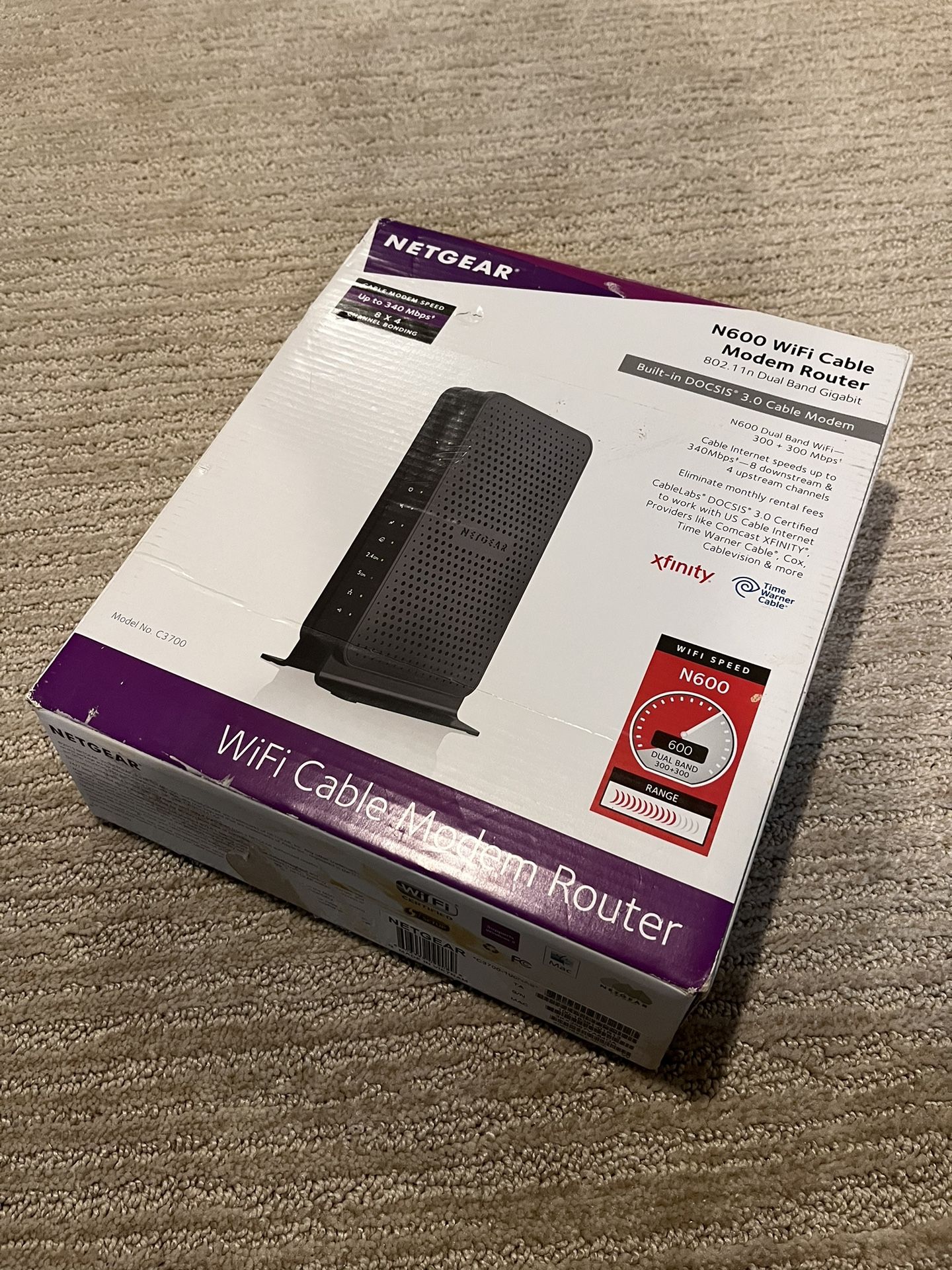 Netgear C3700-100NAS WiFi Cable Modem Router