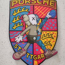 Porsche Pop Art Wooden Sign, 16"