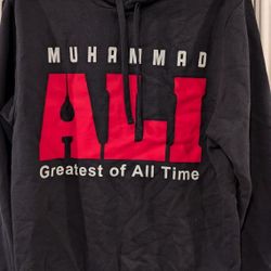 Muhammad Ali Greatest of All Time Black Hoodie Size M Boxing Gym Pullover