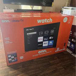 75” ONN Smart 4K LED UHD Tv