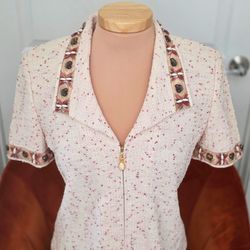 Beautiful St. John Collection 2-Piece Tweed Knit Suit! Needs minor TLC!