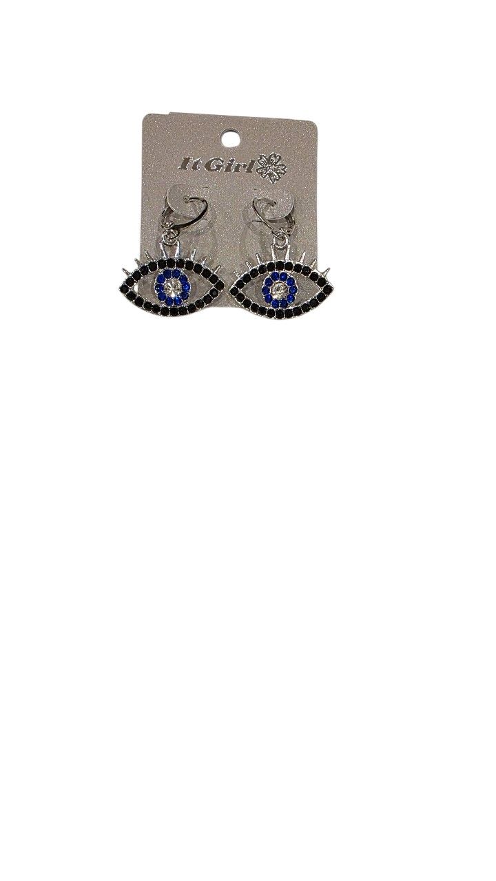 Blue Seeing Eye Dangle Earrings