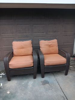 Agio Brand Outdoor Dark Brown Wicker Waterproof  deep Seat Outdoor Patio Chairs
