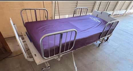 Twin electric medical bed and air mattress