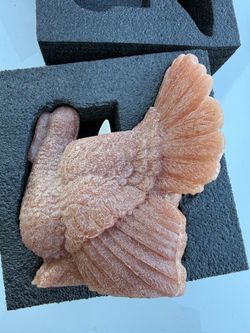 Luminara Turkey Flickering LED Candle (5.25" x 6"), Timer Function, Real Unscented Flameless Wax, Chalky Finish, Caramel Café, Fall Harvest Decoration