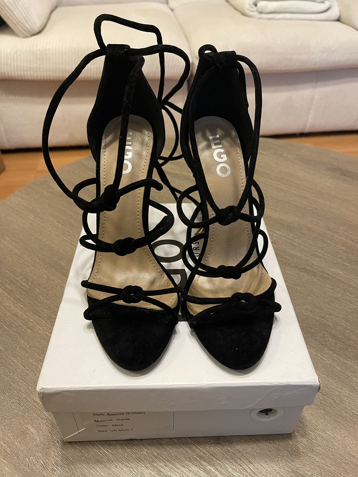 Black Laced Up Heels