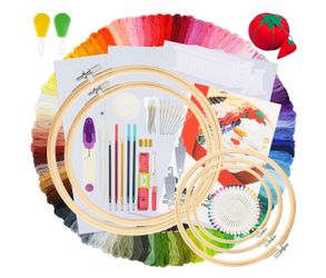 215-Piece Embroidery Starter Kit – 100 Colors – NEW/UNUSED