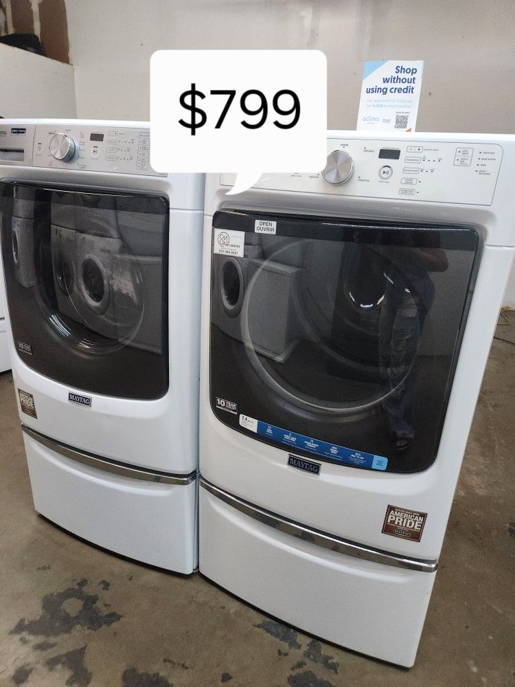 MAYTAG STEAM WASHER AND ELECTRIC DRYER
