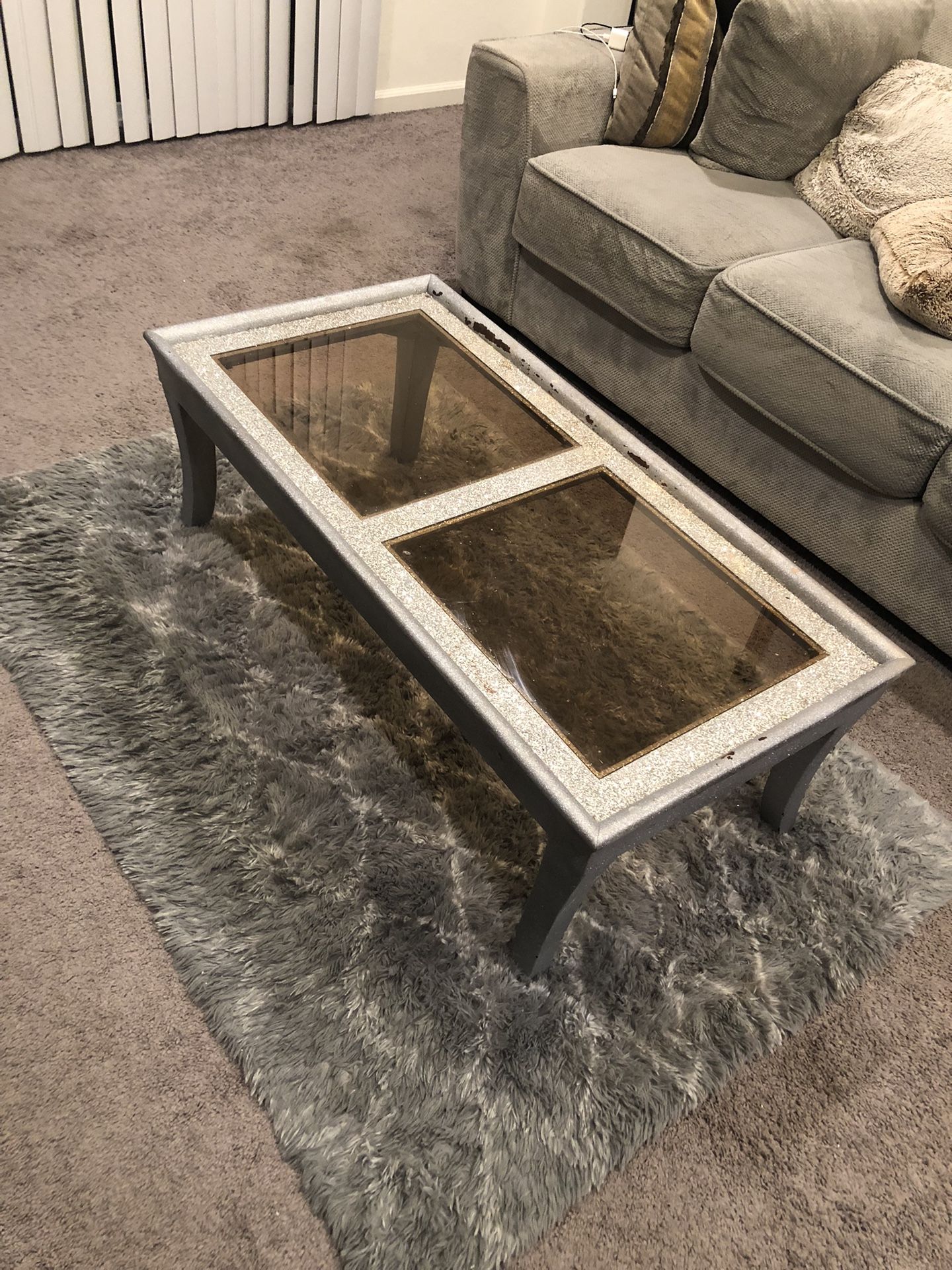 Silver Glitter Coffee Table