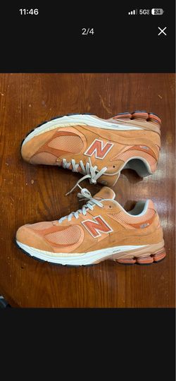 New Balance 2002R Orange Suede Sneakers
