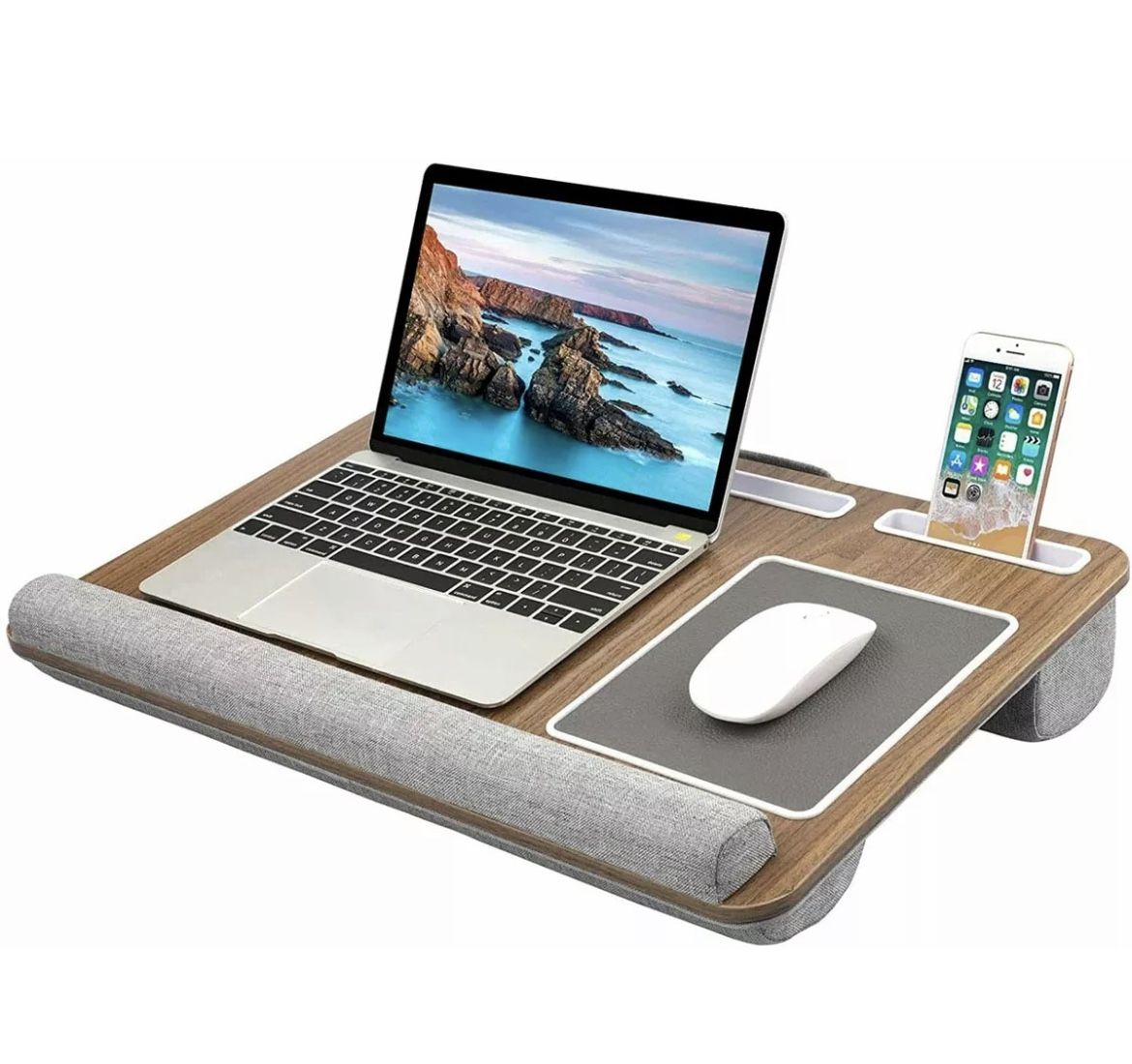 Gimars Home Office Lap Desk Fits up to 17 Inches Laptop with Cushion Wrist Rest