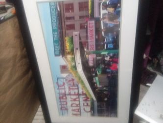 pike place market framed photo