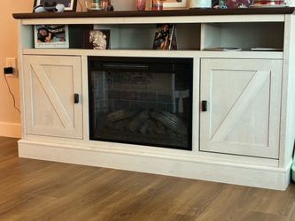 Fireplace tv stand