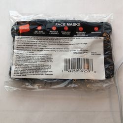 Face Mask ( BLACK 100% Cotton) 5 Pack