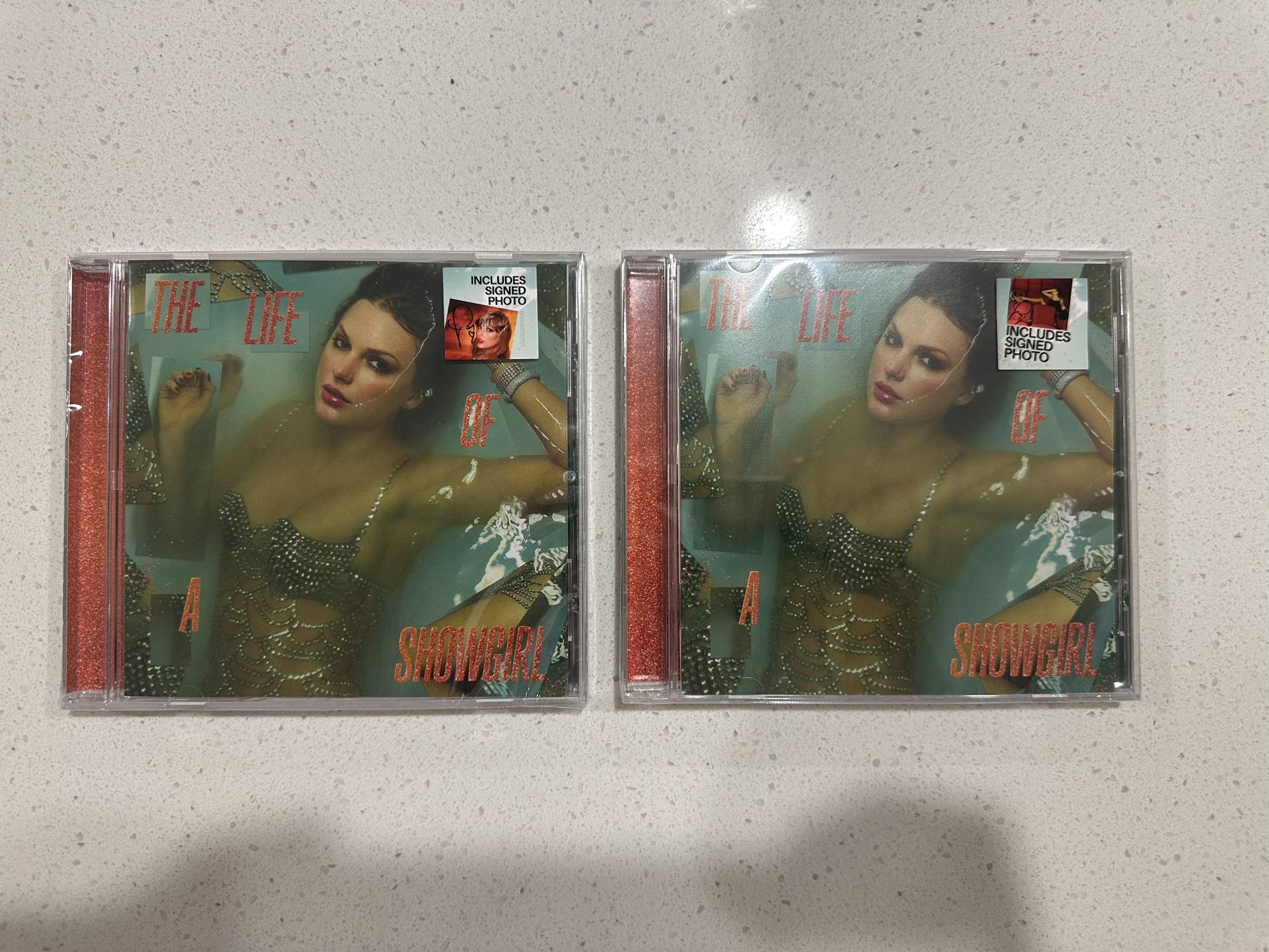 Taylor Swift “Life Of A Showgirl” CD + Hand Signed Photo 1 & 4