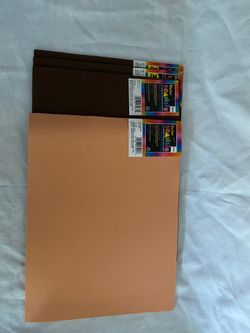 Foamies Sheet 3 Brown & 1 Peach 9 x 12 NEW