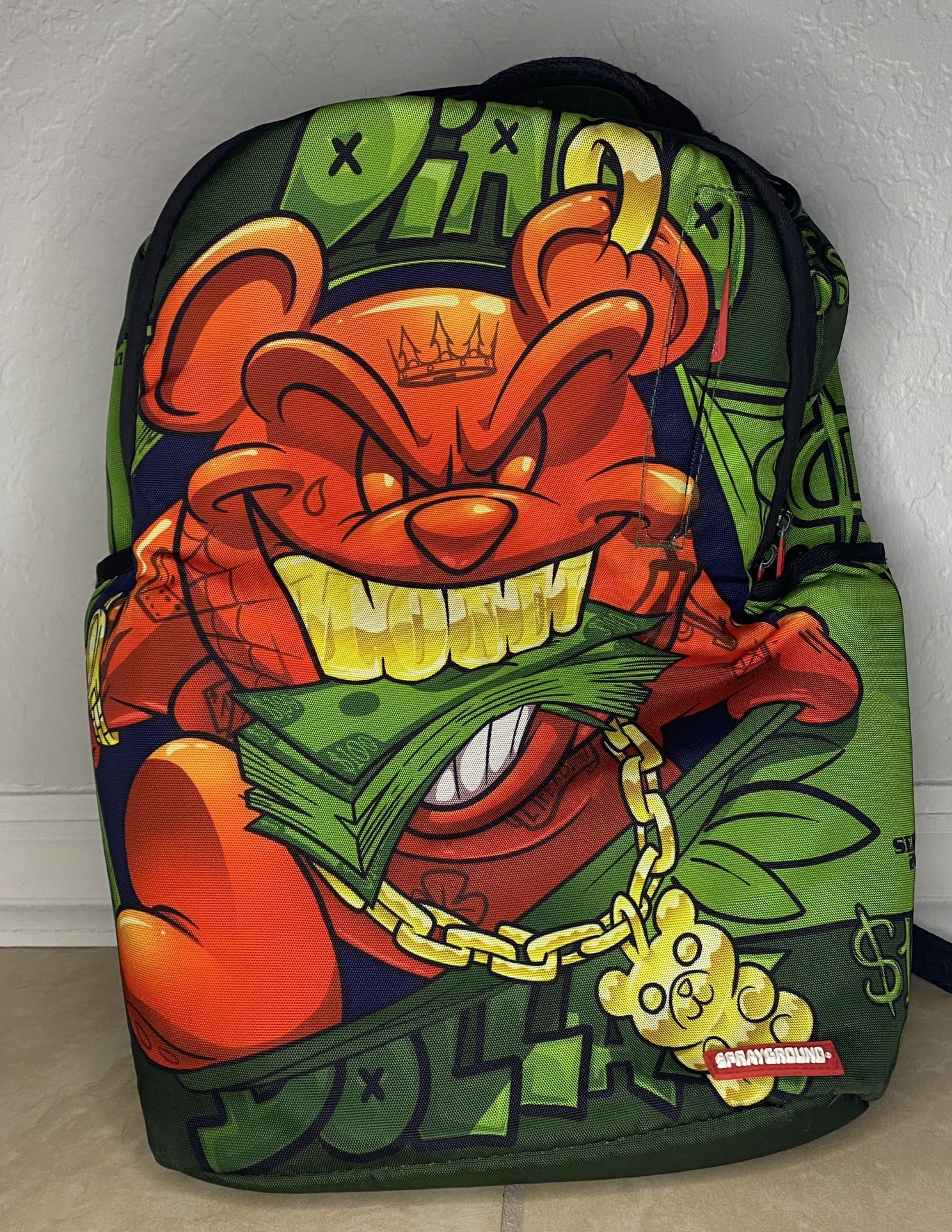 SPRAYGROUND DIABLOBEAR MONEY CHASER DLXR GREEN BACKPACK