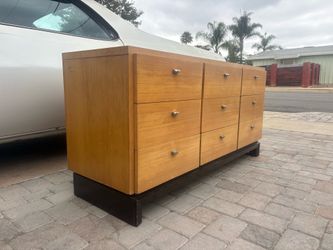 Solid Wood 9-Drawer Bedroom Dresser – Heavy Duty Quality – $95