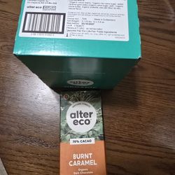 12 Pack alter eco burnt caramel Dark Chocolate Bars 2.82oz