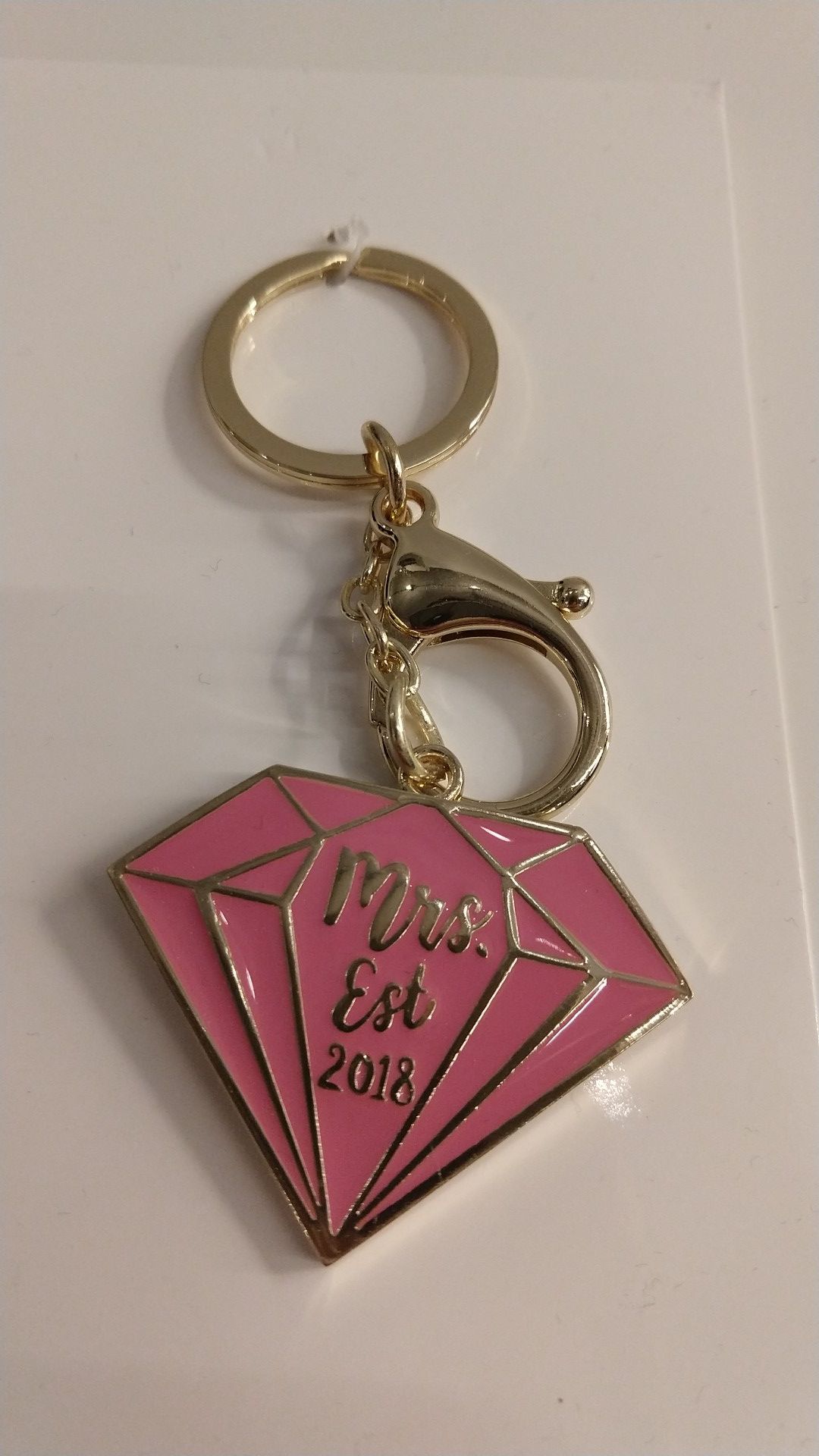 "Mrs. est. 2018" keychain