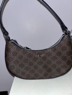 Vintage Nine West Brown Monogram Y2K Shoulder Bag