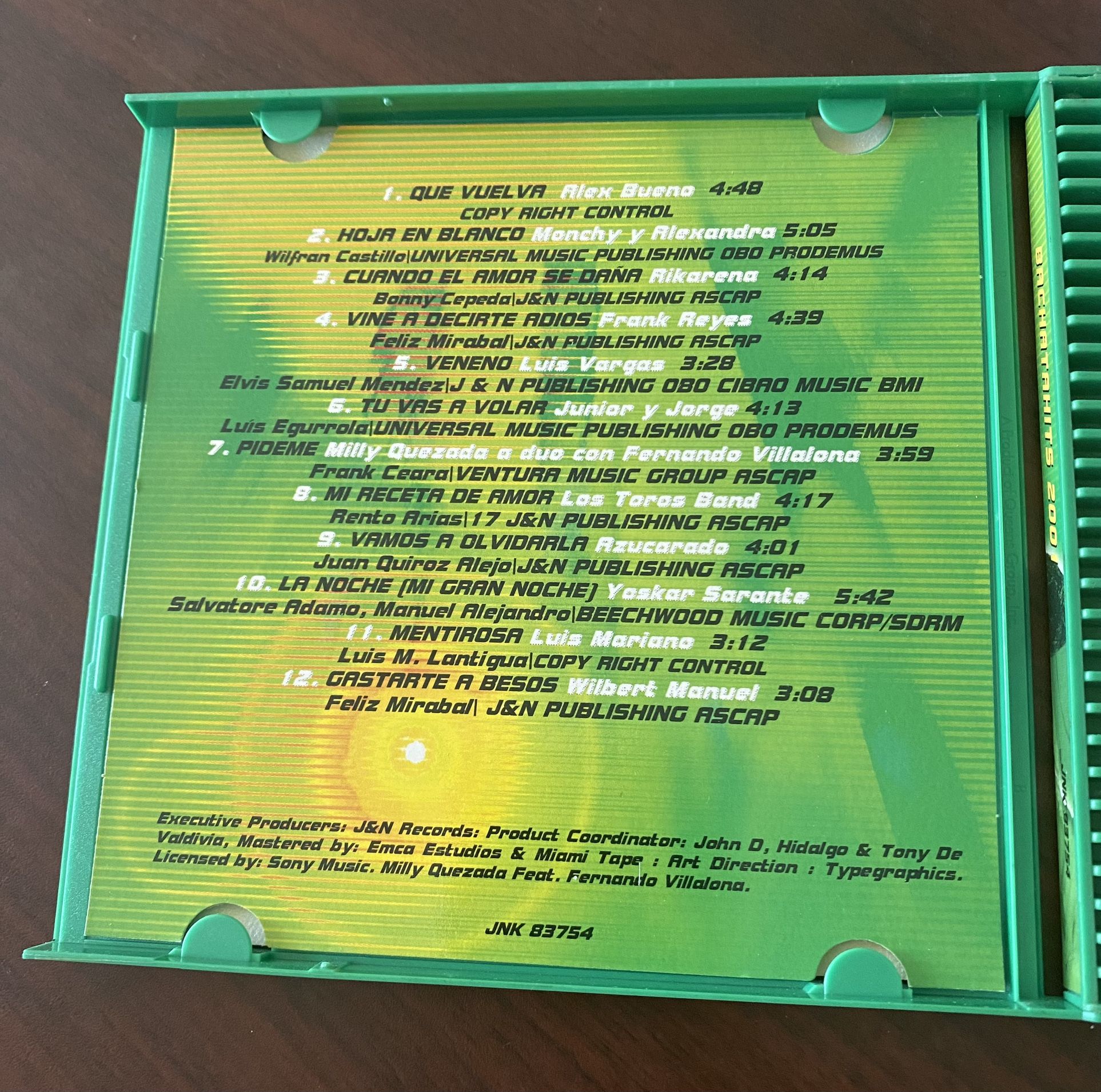 2002 Bachata Hits LATIN CD , Great Music !! for Sale in Midway