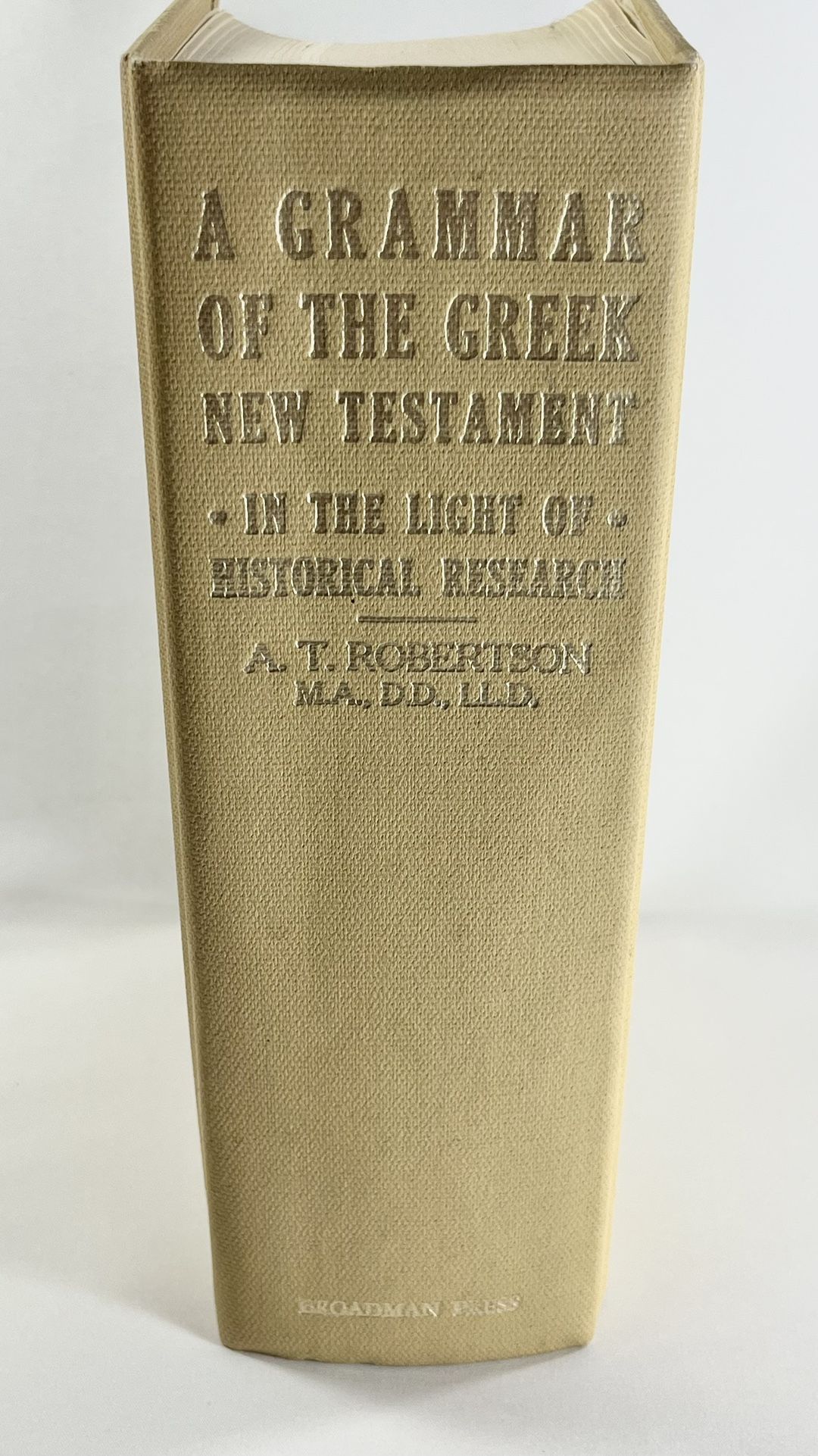 Vintage 1934 A Grammar of the Greek New Testament Historical Research