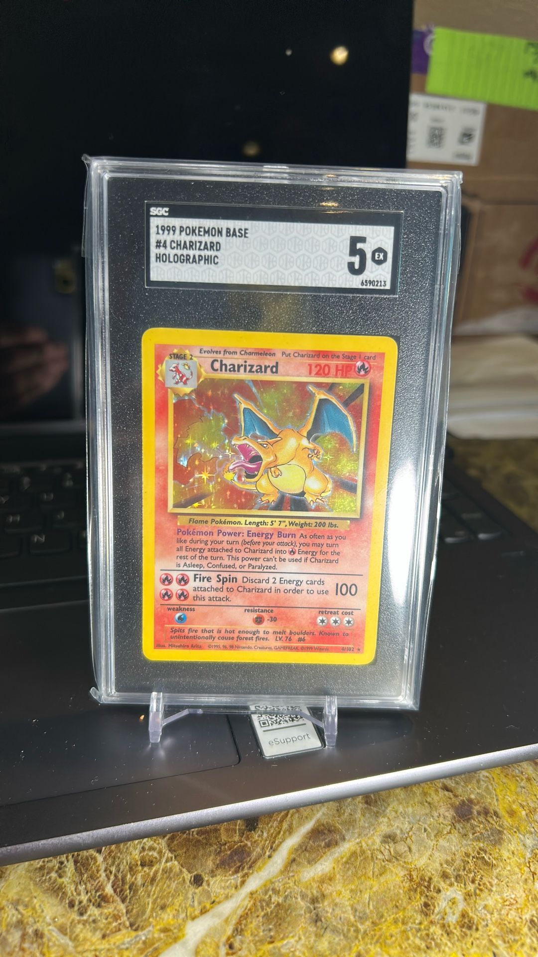 CHARIZARD 1999 #4 Holographic SGC 5 EX
