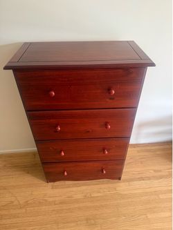 Wood 4 Drawer Dresser