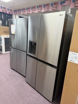 Refrigerator, LG 36” side by side with 1 year warranty