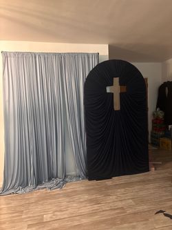 Draped Baptism Backdrop