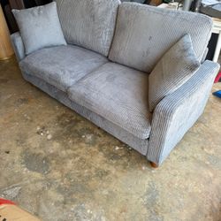 Kidirect 70in Grey Sofa, Couches for Living Room 21in Extra Deep Seats, Comfy Corduroy Sofas for Living Room No Tool Assembly, Modern Oversized Love S