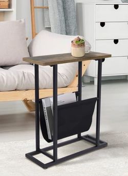 End Side Table Narrow Slim Sofa Table Supports 50 LBs for Bedroom Living Room