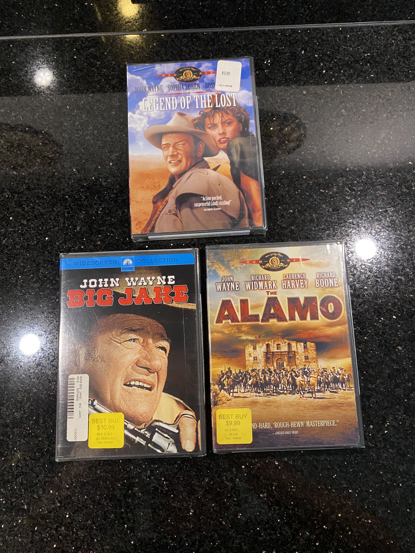 3 John Wayne DVD Movies Legend of the Lost, Big Jake & Alamo NEW & Sealed