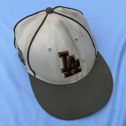 New Era 59FIFTY Cap Los Angeles Dodgers 100th Anniversary MLB Beige Olive 7 1/4