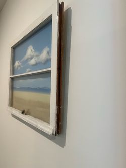 Salvaged window painted