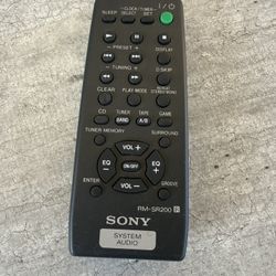 Sony RM-SR200 Remote Control, Black OEM for Stereo MHC-GX40 MHC-GX30 MHC-GX20 +