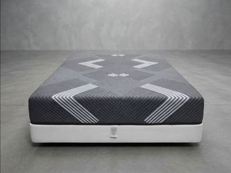 Dark Gray Geometric Pattern Foam Mattress