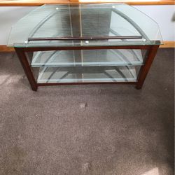 Glass / Wood Tv Stand 