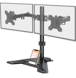 MOUNT PRO Dual Monitor Stand 2 Screens up to 27in VESA 75/100 Black