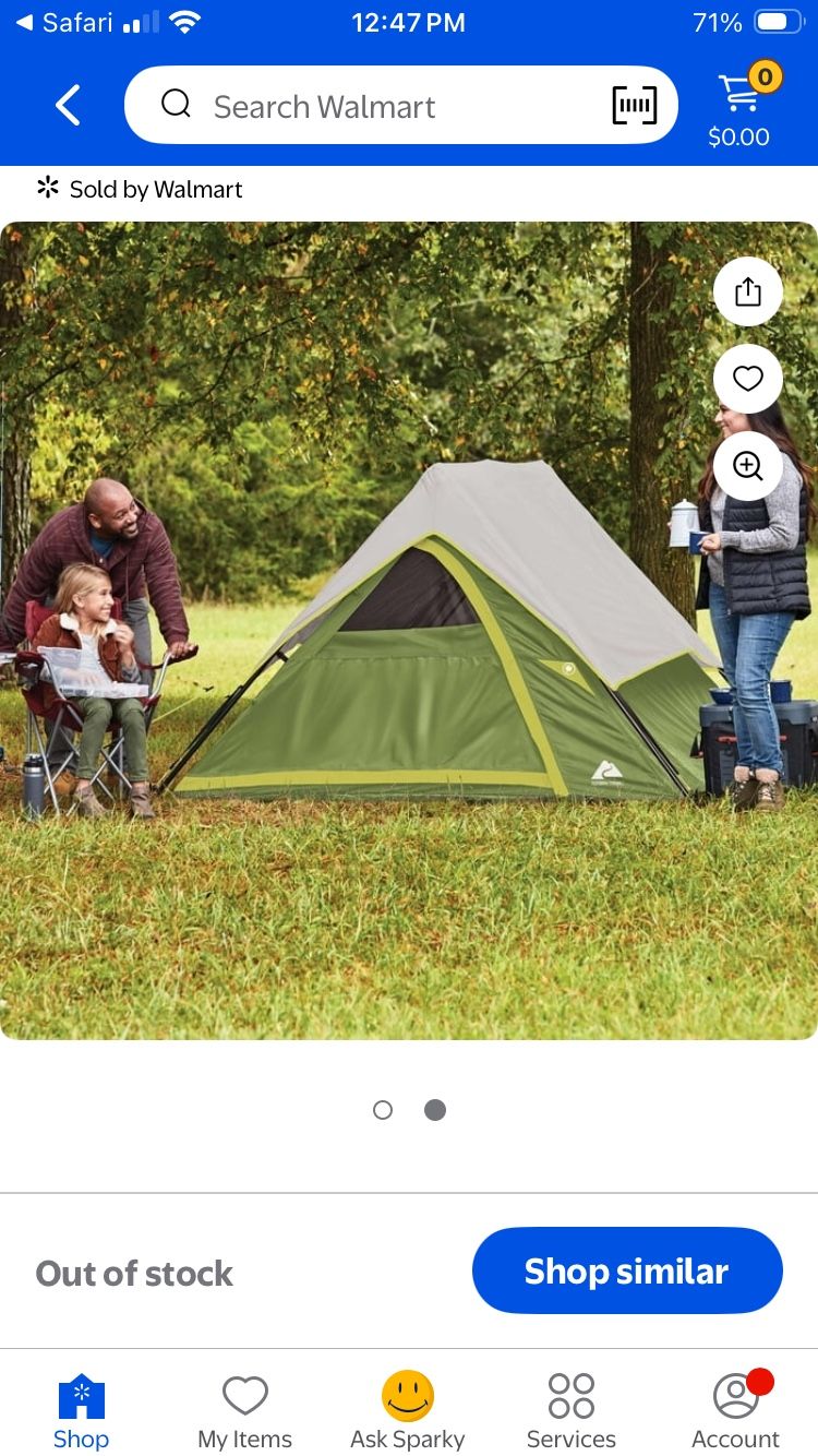 Three Person Camping Tent!! Used Once !!