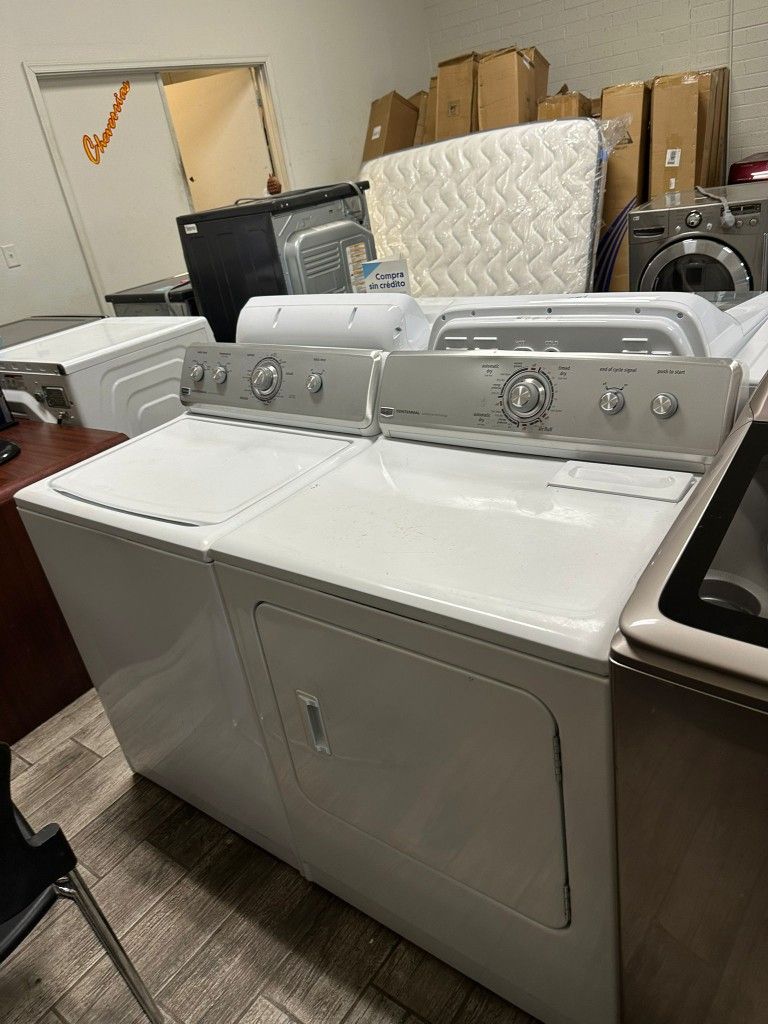 Maytag washer and dryer set electric with warranty